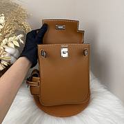 Fortok Hermès Kelly Jump backpack Brown Silver Hardware 15x6x17cm - 6