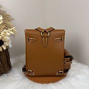Fortok Hermès Kelly Jump backpack Brown Gold Hardware 15x6x17cm - 6