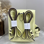 Fortok Hermès Kelly Jump backpack Light Yellow Silver Hardware 15x6x17cm - 3