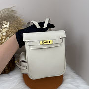 Fortok Hermès Kelly Jump backpack Ivory Gold Hardware 15x6x17cm - 2