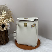 Fortok Hermès Kelly Jump backpack Ivory Gold Hardware 15x6x17cm - 3