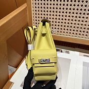 Fortok Hermès Kelly Jump backpack Yellow Silver Hardware 15x6x17cm  - 5