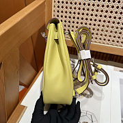 Fortok Hermès Kelly Jump backpack Yellow Silver Hardware 15x6x17cm  - 4