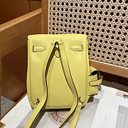 Fortok Hermès Kelly Jump backpack Yellow Silver Hardware 15x6x17cm  - 3