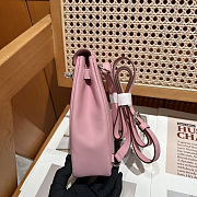 Fortok Hermès Kelly Jump backpack Pink Silver Hardware 15x6x17cm - 2