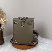 Fortok Hermès Kelly Jump backpack Taupe Gold Hardware 15x6x17cm - 2