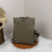 Fortok Hermès Kelly Jump backpack Taupe Silver Hardware 15x6x17cm - 4