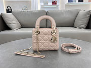 Fortok Dior Lady Dior Mini blush pink cannage lambskin  - 1