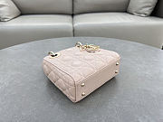 Fortok Dior Lady Dior Mini blush pink cannage lambskin  - 6