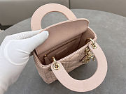Fortok Dior Lady Dior Mini blush pink cannage lambskin  - 4