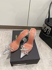 Fortok Amina Muaddi Rosie Glass slingback Pumps Silver 10cm - 6