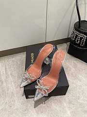 Fortok Amina Muaddi Rosie Glass slingback Pumps Silver 10cm - 5
