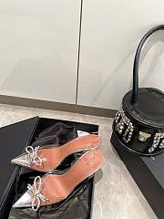 Fortok Amina Muaddi Rosie Glass slingback Pumps Silver 10cm - 4
