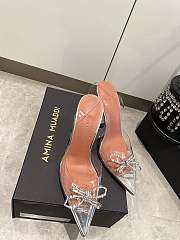 Fortok Amina Muaddi Rosie Glass slingback Pumps Silver 10cm - 3