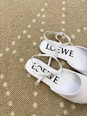 Fortok Loewe Toy pumps ankle-strap Ballerinas White  - 5