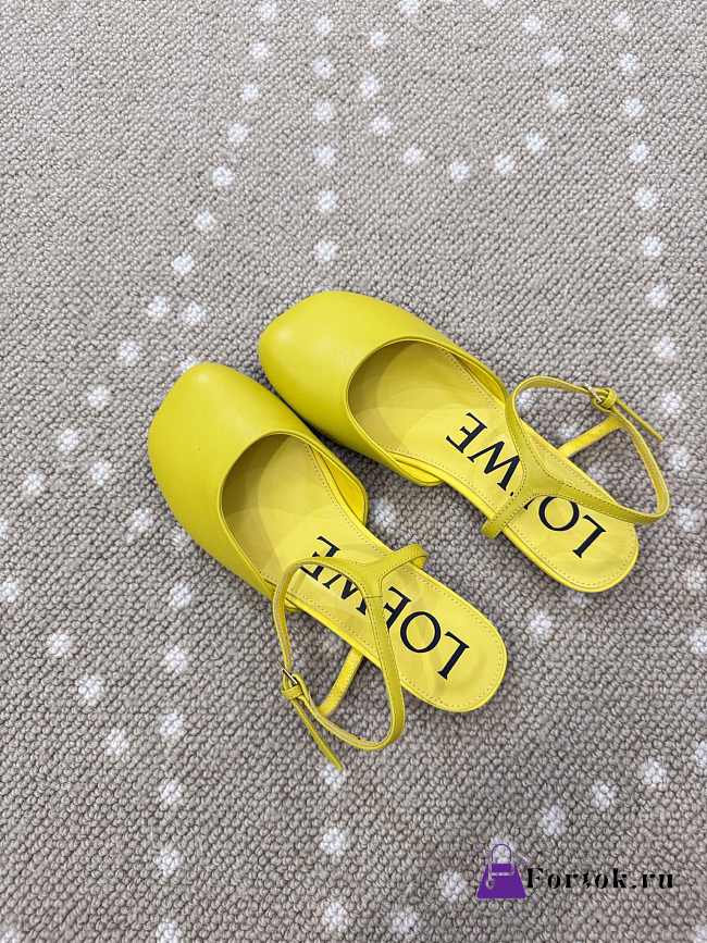 Fortok Loewe Toy pumps ankle-strap Ballerinas Yellow - 1