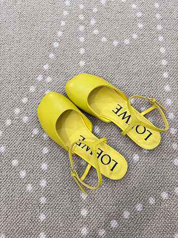 Fortok Loewe Toy pumps ankle-strap Ballerinas Yellow