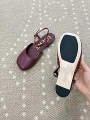 Fortok Loewe Toy pumps ankle-strap Ballerinas Burgundy  - 5