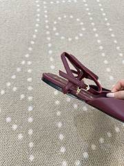 Fortok Loewe Toy pumps ankle-strap Ballerinas Burgundy  - 3