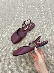 Fortok Loewe Toy pumps ankle-strap Ballerinas Burgundy  - 2