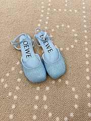 Fortok Loewe Toy ankle-strap ballerinas blue rhinestone-embellished - 1