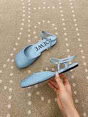 Fortok Loewe Toy ankle-strap ballerinas blue rhinestone-embellished - 6