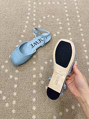 Fortok Loewe Toy ankle-strap ballerinas blue rhinestone-embellished - 5