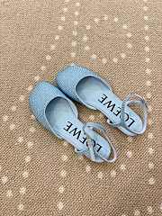 Fortok Loewe Toy ankle-strap ballerinas blue rhinestone-embellished - 4