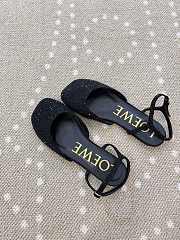 Fortok Loewe Toy ankle-strap ballerinas Black rhinestone-embellished - 6