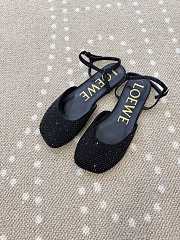 Fortok Loewe Toy ankle-strap ballerinas Black rhinestone-embellished - 5