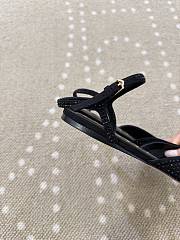 Fortok Loewe Toy ankle-strap ballerinas Black rhinestone-embellished - 4