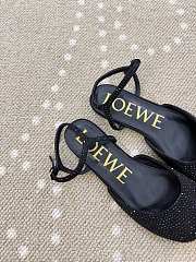 Fortok Loewe Toy ankle-strap ballerinas Black rhinestone-embellished - 2