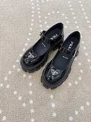 Fortok Prada Monolith Mary Jane flats Patent leather Black 6cm - 2