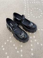 Fortok Prada Monolith Mary Jane flats Patent leather Black 6cm - 4