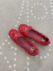 Fortok Valentino Garavani VLogo Signature Patent leather Ballet flats Red - 4