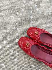 Fortok Valentino Garavani VLogo Signature Patent leather Ballet flats Red - 3