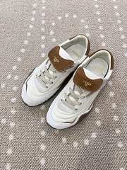 Fortok Fendi Wave Pulse sneakers Brown/ White Suede - 5