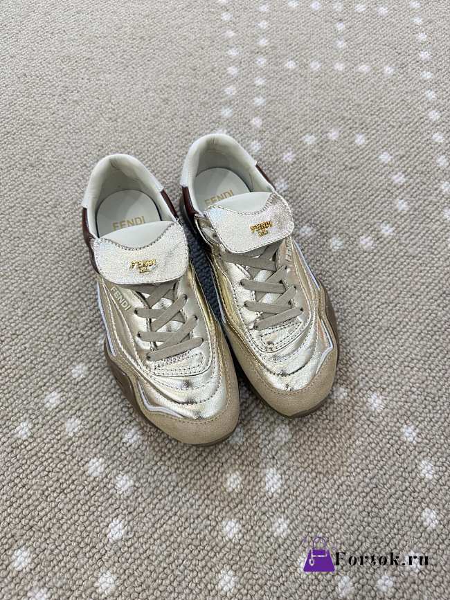 Fortok Fendi Wave Pulse sneakers Silver/ Burgundy - 1