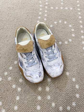 Fortok Fendi Wave Pulse sneakers Brown/ Blue Suede
