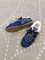 Fortok Miu Miu Gymnasium Sneakers Navy blue suede and shearling - 6