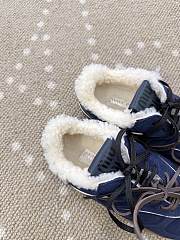 Fortok Miu Miu Gymnasium Sneakers Navy blue suede and shearling - 5