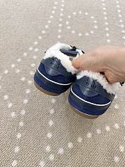 Fortok Miu Miu Gymnasium Sneakers Navy blue suede and shearling - 3