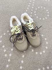 Fortok Miu Miu Gymnasium Sneakers Beige suede and shearling - 1