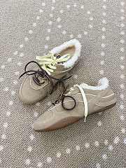 Fortok Miu Miu Gymnasium Sneakers Beige suede and shearling - 6
