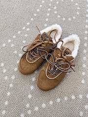 Fortok Miu Miu Gymnasium Sneakers Brown suede and shearling - 1