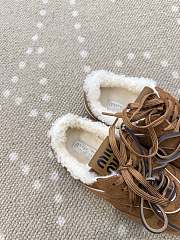 Fortok Miu Miu Gymnasium Sneakers Brown suede and shearling - 6