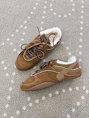 Fortok Miu Miu Gymnasium Sneakers Brown suede and shearling - 4