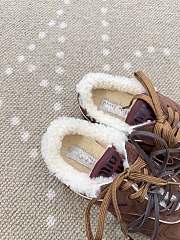 Fortok Miu Miu Gymnasium Sneakers Burgundy/ Brown suede and shearling - 6