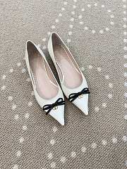 Fortok Valentino Garavani Bepointy leather ballet flats White - 1