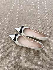 Fortok Valentino Garavani Bepointy leather ballet flats White - 3